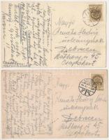 4 db RÉGI humoros képeslap. Remete Hedvig színésznőnek küldött képeslapok / 4 pre-1945 humour postca...