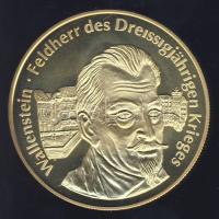 Németország DN "Német történelem - Wallenstein, 30 éves háború" aranyozott ffém emlékérem T:PP