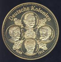 Németország DN "Német történelem - Német gyarmatok" aranyozott ffém emlékérem T:PP