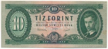 1949. 10Ft "A 884 077821" T:F  Hungary 1949. 10 Forint "A 884 077821" T:F  Adamo F3