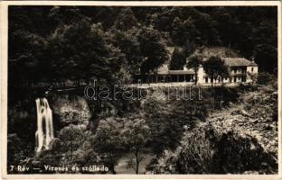 1943 Rév, Körösrév, Vad, Vadu Crisului; vízesés és szálloda. Erdélyi Kárpát egyesület kiadása / waterfall and hotel