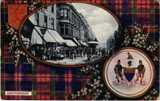 1910 Paisley (Scotland), High Street, double-decker tram, coat of arms (EK)