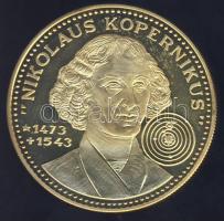 Németország DN "Német történelem - Nikolaus Kopernikus" aranyozott ffém emlékérem T:PP