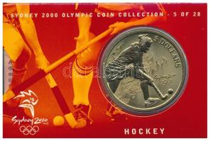 Ausztrália 2000. 5D Al-bronz Sydneyi Olimpia 2000 - Jégkorong bliszterben T:BU  Australia 2000. 5 Dollars Al-Bronze Sydney 2000 Olympics - Hockey in coincard C:BU  Krause KM#360