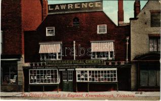 Knaresborough, Lawrence Pharmaceutical Chemist. The Oldest Pharmacy in England (established 1720) (EK)