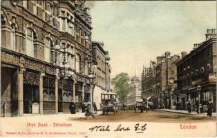 1905 London, Streatham, High Road, shops