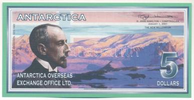 Antarktisz 2001. 5$ "Roald Engelbregt Amundsen" fantázia bankjegy T:UNC Antarctica 2001. 5 Dollars "Roald Engelbregt Amundsen" fantasy banknote C:UNC