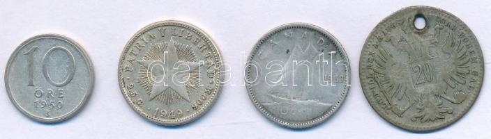 Vegyes, 4db-os Ag érmetétel T:XF-VG