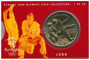 Ausztrália 2000. 5D Al-bronz Sydneyi Olimpia 2000 - Cselgáncs bliszterben T:BU  Australia 2000. 5 Dollars Al-Bronze Sydney 2000 Olympics - Judo in coincard C:BU  Krause KM#430