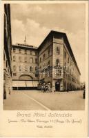 Genova, Grand Hotel Splendide, automobile. Via Ettore Vernazza 11. (Piazza de Ferrari)
