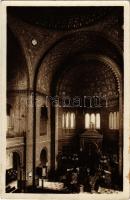 Firenze, Il Tempio Israelitico, Via Farini. LInterno / Le Temple Juif / zsinagóga belső / The Jewish Synagogue, interior. Constructed in 1882 from Arch. Micheli, Treves and Falcini. Judaica (fl)