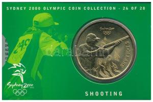 Ausztrália 2000. 5D Al-bronz "Sydneyi Olimpia 2000 - Lövészet" bliszterben T:BU  Australia 2000. 5 Dollars Al-Bronze "Sydney 2000 Olympics - Shooting" in coincard C:BU  Krause KM#418