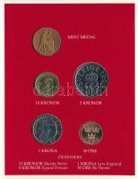 Svédország 1999. 50Ö - 10K (4xklf) forgalmi sor + "Mynt Verket" bronz verdei zseton karton...