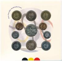 Belgium 1996. 50c - 20Fr (10x) "Atlantai Olimpia" forgalmi szett + zseton karton dísztokba...