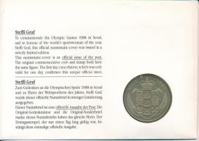 Niue 1987. 5$ Cu-Ni " Nyári Olimpia Szöul 1988 - Steffi Graf" felbélyegzett borítékban, bé...