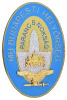 DN "MH BUDAPESTI HELYŐRSÉG PARANCSNOKSÁG" aranyozott, műgyantás plakett eredeti dísztokban (81x56mm) T:AU