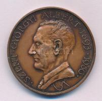 Lapis András (1942-) 1988. Szent-Györgyi Albert 1893-1986 / Magyar Élettani Társaság Szeged - SZOTE Biokémia bronz emlékérem (42,5mm) T:AU