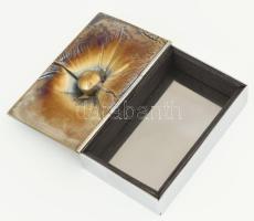 Laczák Géza (1951-): Strukturalista kisdoboz, jelzett, 6,5x10,5 cm