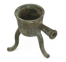 Olvasztótégely. Bronz, cca 18-19.sz, m: 15,5 cm