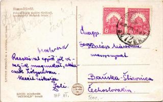 1930 Budapest XXII. Budafok, Paul Péter Kutyavilla halászcsárdája, mozaiklap. Littke pezsgő reklám a...