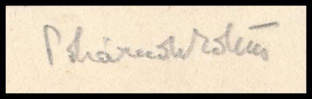 Pohárnok Zoltán (1905-1976): Vízparti város. Rézkarc, papír, jelzett, próbanyomat pr jelzéssel, 15x1...