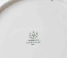 Hollóházi 5 darab dísztál, jelzett, hibátlan, d: 24 cm alatt