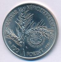 1981. 100Ft Ni "FAO I. - Világélelmezési nap" T:UNC kis patina Adamo EM66
