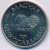 1985. 100Ft alpakka "Labdarúgó Világbajnokság 1986. - Mexikó" kapszulában T:BU ujjlenyomat