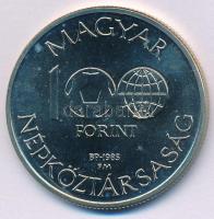 1985. 100Ft alpakka "Labdarúgó Világbajnokság 1986. - Mexikó térkép" kapszulában T:BU ujjl...
