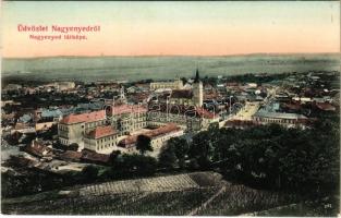 1908 Nagyenyed, Aiud; látkép, Bethlen kollégium. Földes Ede kiadása / Calvinist boarding school