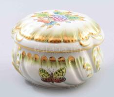 Herendi Viktória mintás bonbonier. Jelzett, hibátlan, d: 12 cm