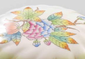 Herendi Viktória mintás bonbonier. Jelzett, hibátlan, d: 12 cm