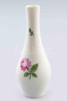 Augarten Wien bécsirózsa mintás váza. Jelzett, hibátlan, m: 15 cm