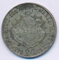 1847B 20kr Ag "V. Ferdinánd" T:VF patina Hungary 1847B 20 Kreuzer Ag "Ferdinand V&quo...