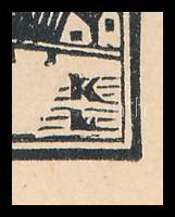 Kozma Lajos (1884-1948): Elviszi az ördög. Fametszet, papír, jelzett a metszeten, paszpartuban, 8×6,...