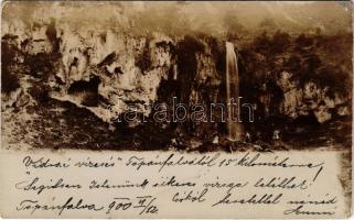 1900 Topánfalva, Topersdorf, Campeni; Vidrai vízesés 15 km-re a várostól / Cascada Vidra / waterfall, photo (EB)