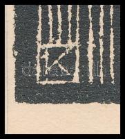 Kós Károly (1883-1977): Ház toronnyal. Linómetszet, papír, paszpartuban, jelzett a metszeten, 13×12 ...