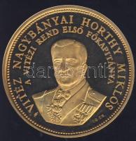 DN "75 éves a Vitézi Rend - Horthy Miklós" aranyozott ffém emlékérem T:PP