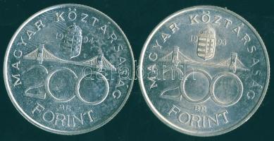 1993-94. 200Ft Ag "MNB" + "Deák" T:BU,2