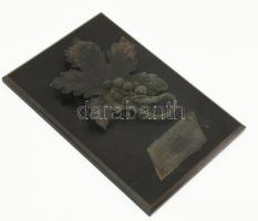 1962 "Partizán Ifi találkozó emlékére BHG 6. alapszerv" plakett, réz levél préselt lapon, 25x17 cm