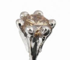Arany (Au) 14K fülbevalópár, gyémánttal, briliáns csiszolás, 0,32 ct, bruttó: 1 g