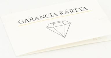 Arany (Au) 14K fülbevalópár, gyémánttal, briliáns csiszolás, 0,32 ct, bruttó: 1 g