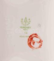 Hollóházi porcelán népviseletes lány, kézzel festett, jelzett, hibátlan, m: 31 cm