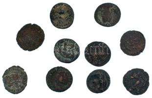 Római Birodalom 10db-os bronz Follis érmetétel T:VF,F Roman Empire 10pcs bronze Follis coin lot C:VF,F