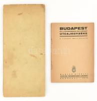 1943 Budapest térképe, 1 : 25.000, a hajtások mentén szakadásokkal, 91,5x75,5 cm + Budapest és a szo...
