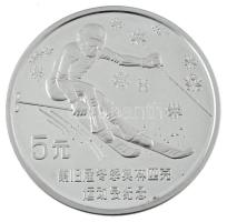 Kína 1988. 5Y Ag "Téli Olimpia 1988 Calgary - Síelés" kapszulában (30g/0.900) T:PP karc Ch...