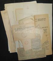 cca 1945-1955 Premontrei pap hagyaték okmány tétele: sok egyházi okmánnyal kb 30 db vegyes irat