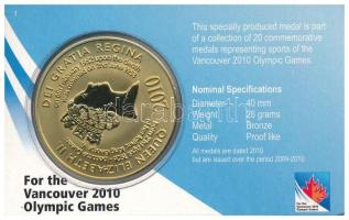 Kanada 2010. "XXI. Téli Olimpia, Vancouver - Szkeleton" kétoldalas bronz emlékérem eredeti...