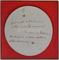 1969. "Fegyverbe! Fegyverbe 1919-1969" egyoldalas porcelán plakett a Tanácsköztársaság 50....