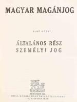 Dr. Szladits Károly: Magyar magánjog I-VI. köt. Teljes sorozat. Főszerk.: - -. 
I. kötet: Általános...